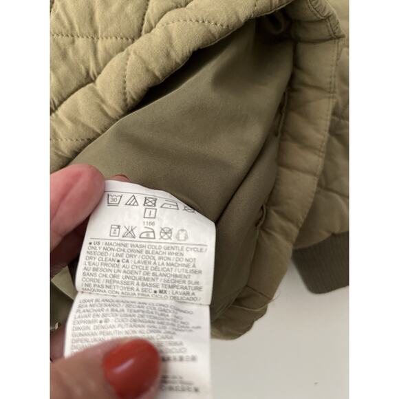 Old Navy Quilted Jacket Women XL Olive Green Lightweight Outdoor Soft Cozy - Picture 9 of 9
